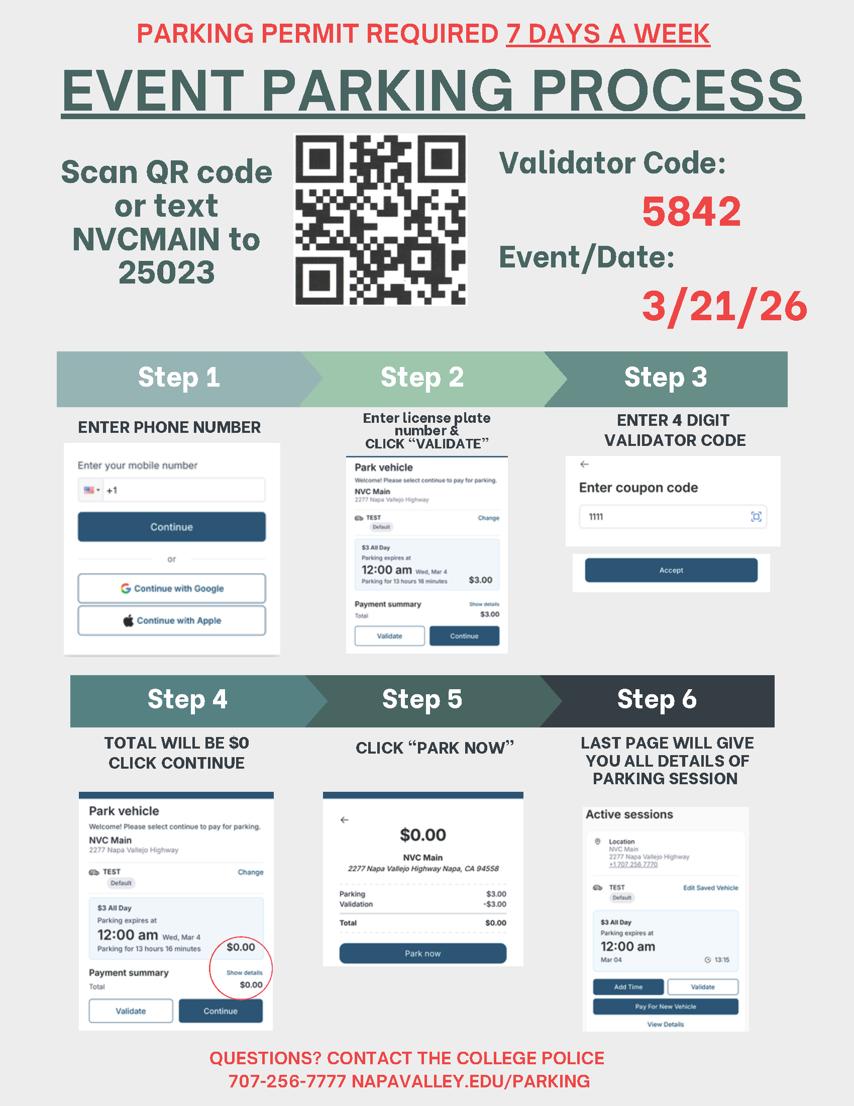 Parking Instructions ENGLISH