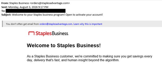staples email